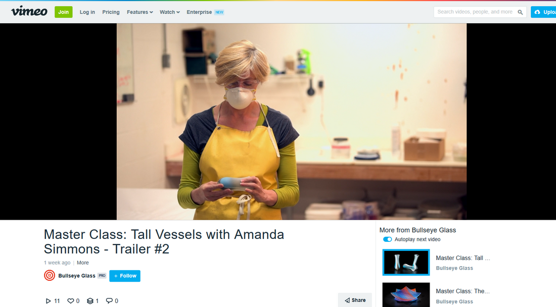 Tall Vessels Video Masterclass with Bullseye Glass