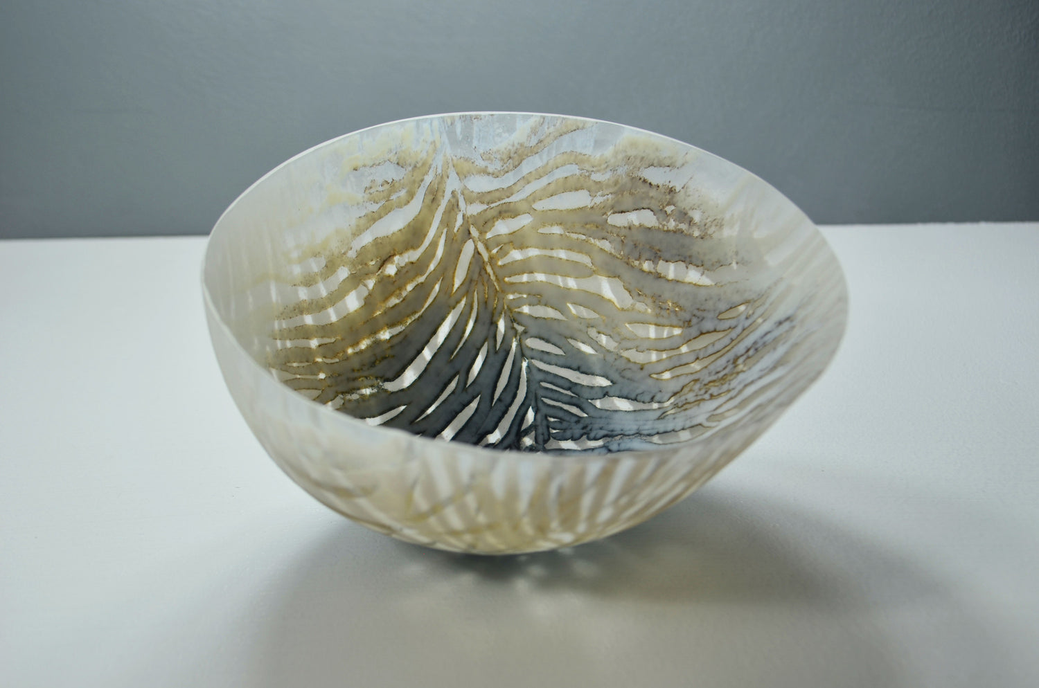 Feather from the Swallows medium glass vessel by Amanda Simmons